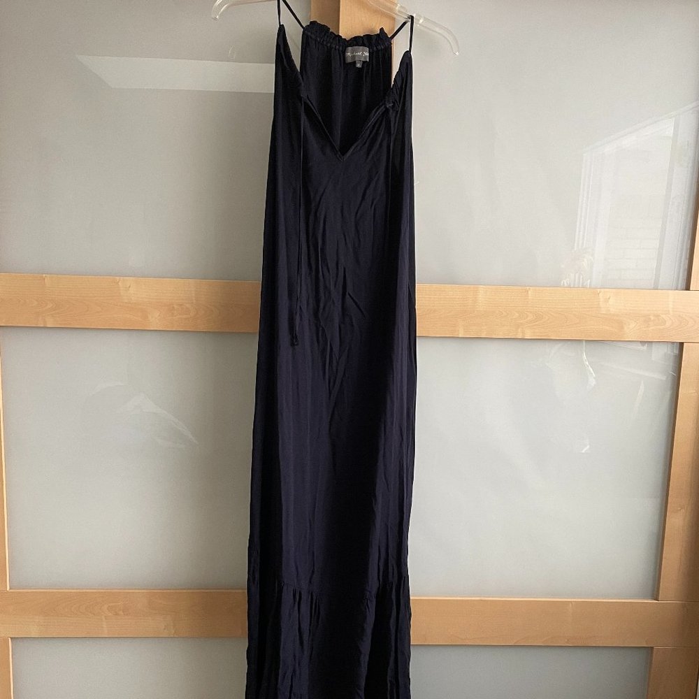 Michael Stars Womens 3052 Modern Rayon Maxi Dress with Pockets Sleeveless Dress